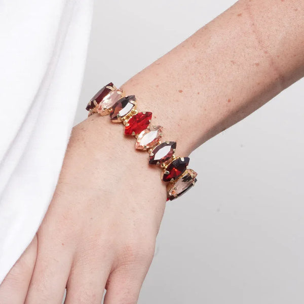 Bracciale in Metallo cristalli colorati - BYSIMON gioielli
