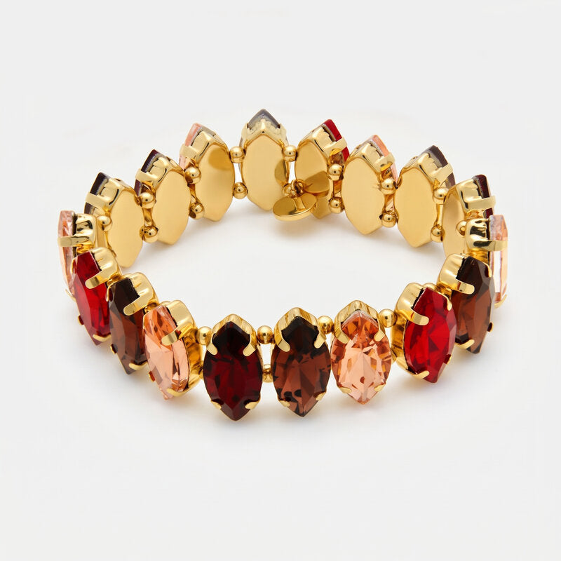 Bracciale in Metallo cristalli colorati - BYSIMON gioielli