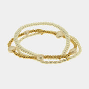 Bracciale in Metallo set bianco