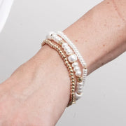 Bracciale in Metallo set con perle