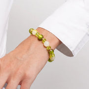 Bracciale in Metallo cristalli di Murano verdi