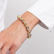 Bracciale in Metallo cristalli di Murano trasparenti