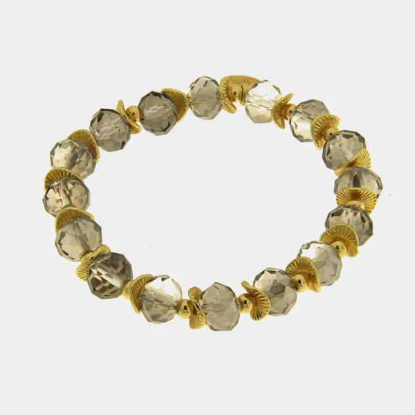 Bracciale in Metallo cristalli art glass trasparenti - BYSIMON gioielli
