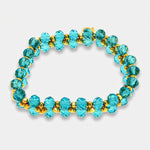 Bracciale in Metallo cristalli azzurri - BYSIMON gioielli