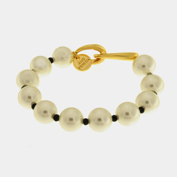 Bracciale in Metallo perle grandi - BYSIMON gioielli