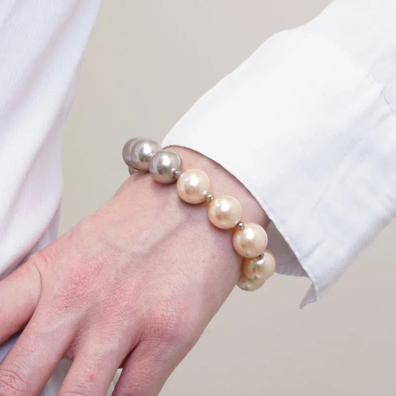 Bracciale in Metallo con perle - BYSIMON gioielli