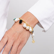 Bracciale in Metallo cristallli e perle