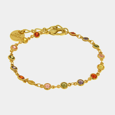 Bracciale in Metallo giro di cristalli colorati - BYSIMON gioielli