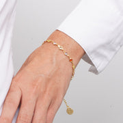 Bracciale in Metallo giro di cristalli colorati