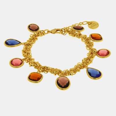 Bracciale in Metallo cristalli colorati pendenti AMOVENEZIA - gioiello BySimon