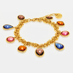 Bracciale in Metallo cristalli colorati pendenti AMOVENEZIA - gioiello BySimon