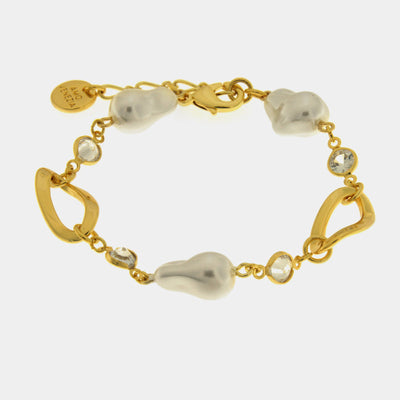 Bracciale in Metallo perle irregolari