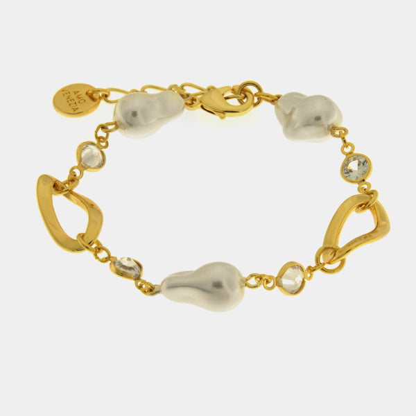 Bracciale in Metallo perle irregolari - BYSIMON gioielli