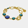 Bracciale in Metallo cristalli blu