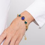 Bracciale in Metallo cristalli blu - BYSIMON gioielli