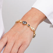 Bracciale in Metallo cristalli neri e gialli