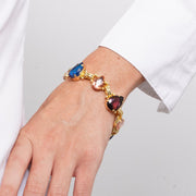 Bracciale in Metallo cristalli colorati