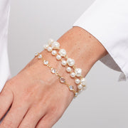 Bracciale in Metallo multifilo con perle