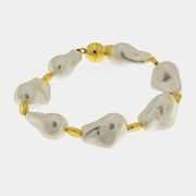 Bracciale in Metallo perle irregolari