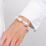 Bracciale in Metallo perle irregolari