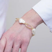 Bracciale in Metallo a catena con perle