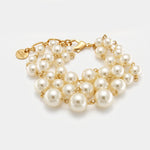 Bracciale in Metallo multifilo con perle - BYSIMON gioielli