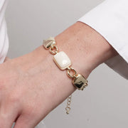 Bracciale in Metallo quadrati lisci e smaltati