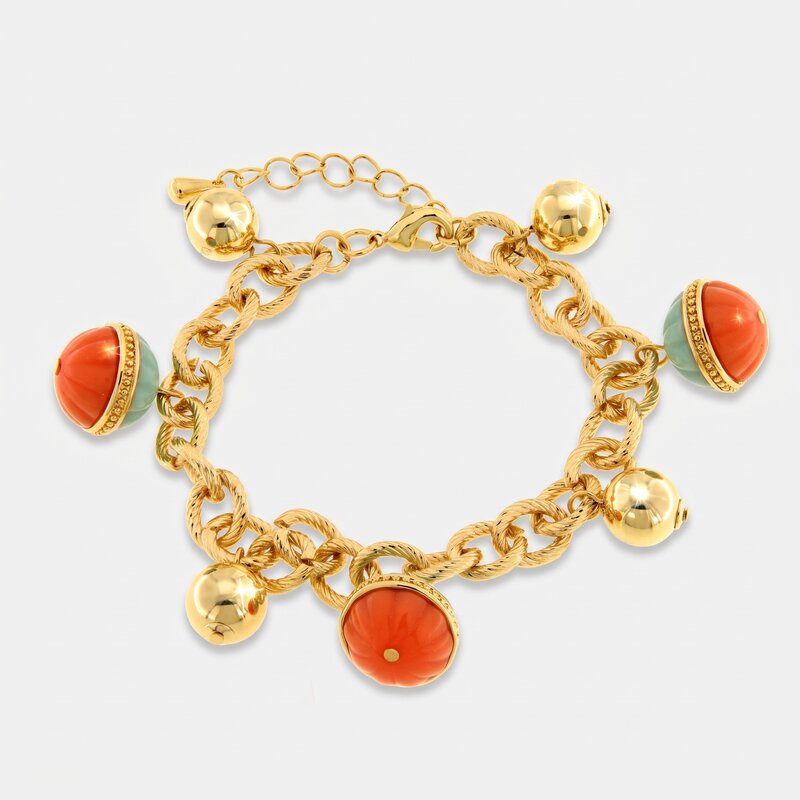 Bracciale in Metallo catena con sfere - BYSIMON gioielli