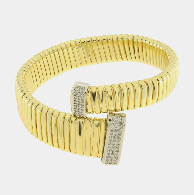 Bracciale in Metallo contrariè con cristalli