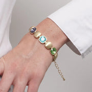 Bracciale in Metallo cristalli colorati