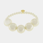 Bracciale in Metallo perle grandi - BYSIMON gioielli
