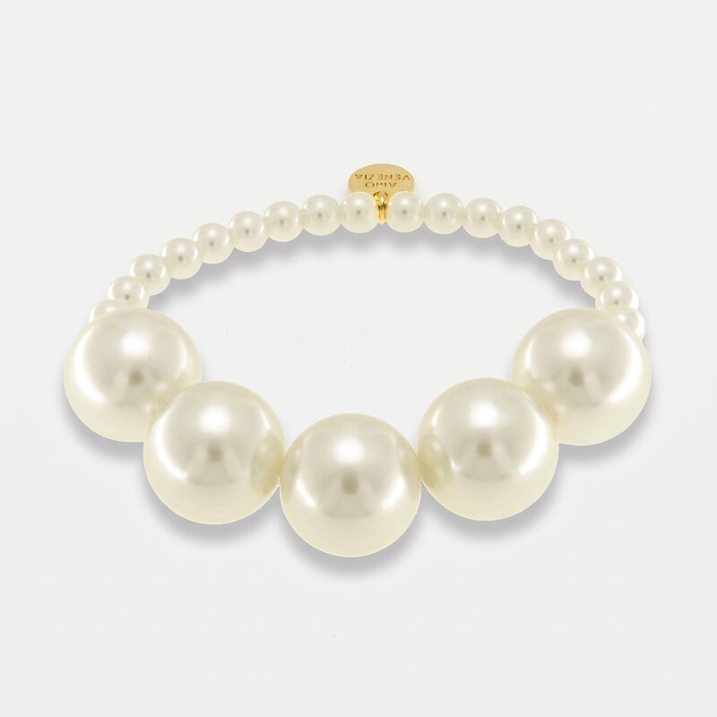 Bracciale in Metallo perle grandi - BYSIMON gioielli