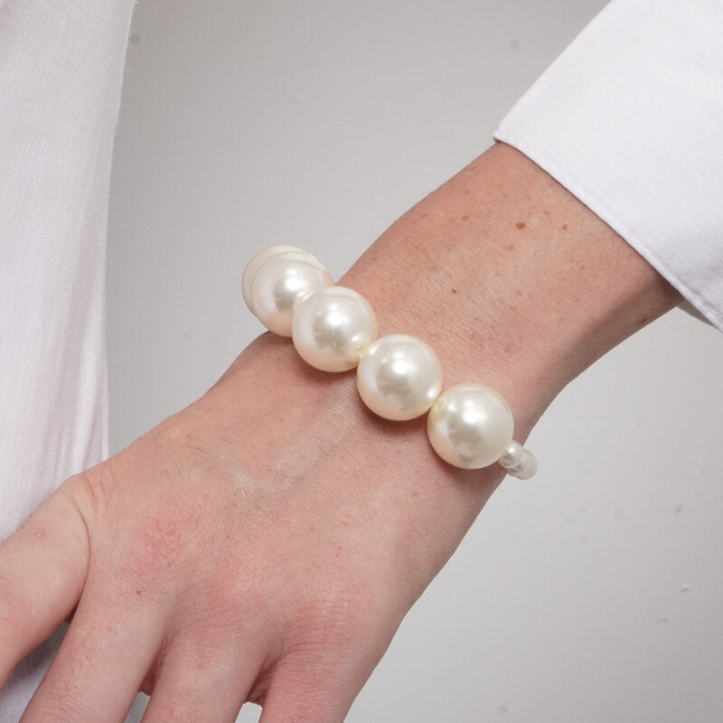 Bracciale in Metallo perle grandi - BYSIMON gioielli
