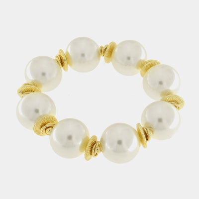 Bracciale in Metallo perle grandi - BYSIMON gioielli