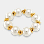 Bracciale in Metallo perle grandi - BYSIMON gioielli