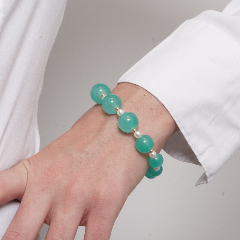 Bracciale in Metallo cristalli turchesi - BYSIMON gioielli