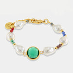 Bracciale in Metallo perle e cristalli colorati - BYSIMON gioielli