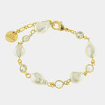 Bracciale in Metallo perle e cristalli - BYSIMON gioielli