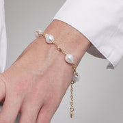 Bracciale in Metallo perle e cristalli