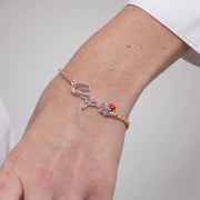 Bracciale in Metallo con scritta Capri e cuore