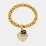 Bracciale in Metallo sfere con cuore bianco Capri - BYSIMON gioielli
