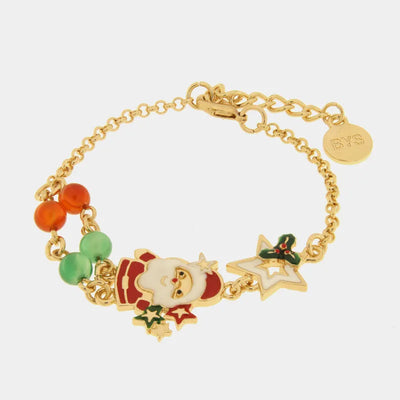 Bracciale in Metallo babbo Natale e stella bianca - BYSIMON gioielli