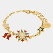 Bracciale in Metallo stelle colorate, fiocco rosso