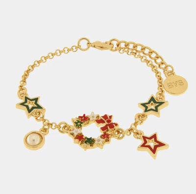 Bracciale in Metallo ghirlanda di stelle colorate - BYSIMON gioielli