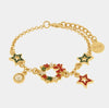 Bracciale in Metallo ghirlanda di stelle colorate