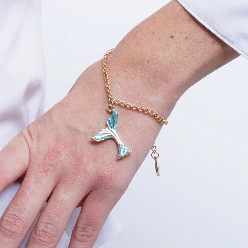 Bracciale in Metallo con coda di sirena pendente