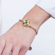 Bracciale in Metallo croce verde