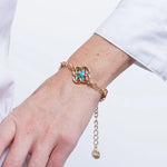 Bracciale in Metallo stelle marine rosse e turchese - BYSIMON gioielli