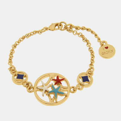 Bracciale in Metallo stelle marine colorate - BYSIMON gioielli