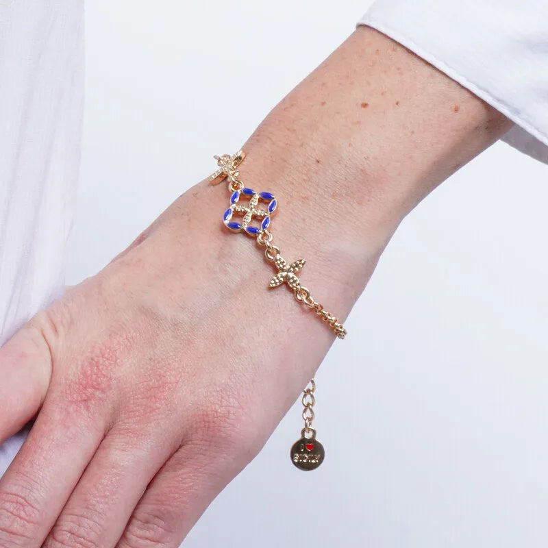 Bracciale in Metallo maiolica blu - BYSIMON gioielli